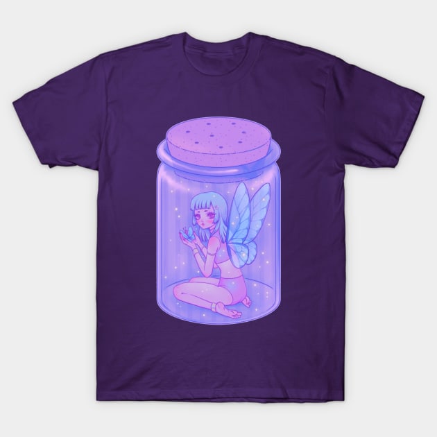 Butterfly, Fairy, Bottle, Anime, Digital Painting T-Shirt by Dream.Mori